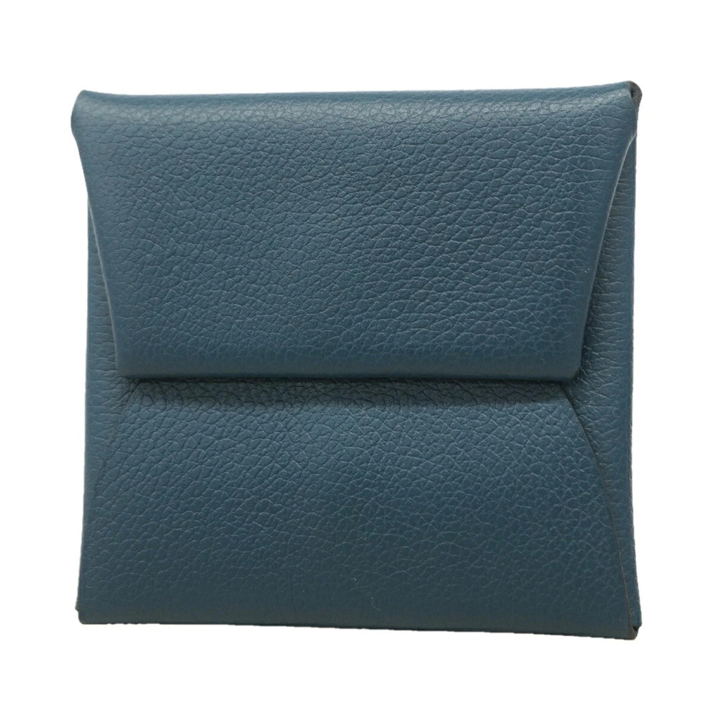 Hermes Bastia Verso Evercolor Wallet/Coin Case, Bleu Zellige (Vert Cypress), ...